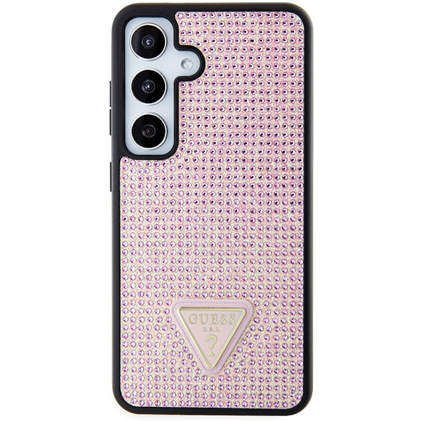 Etui Guess GUHCS24SHDGPPP S24 S921 różowy/pink hardcase Rhinestone Triangle Case