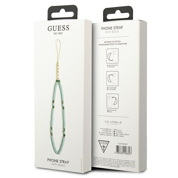 Zawieszka GUESS Phone Strap Heishi Beads Niebieski