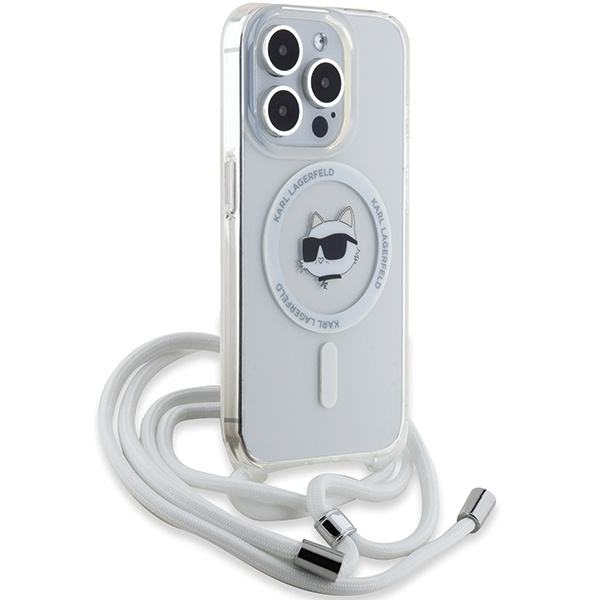 Etui Karl Lagerfeld KLHMP15LHCCHNT iPhone 15 Pro 6.1" hardcase transparent IML Choupette Head & Cord Magsafe