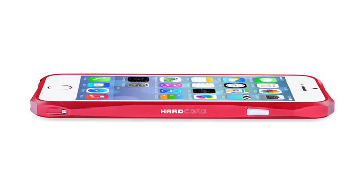 Etui LJY Hardcore iPhone 6 6S Aluminium Bumper Ramka Czerwony