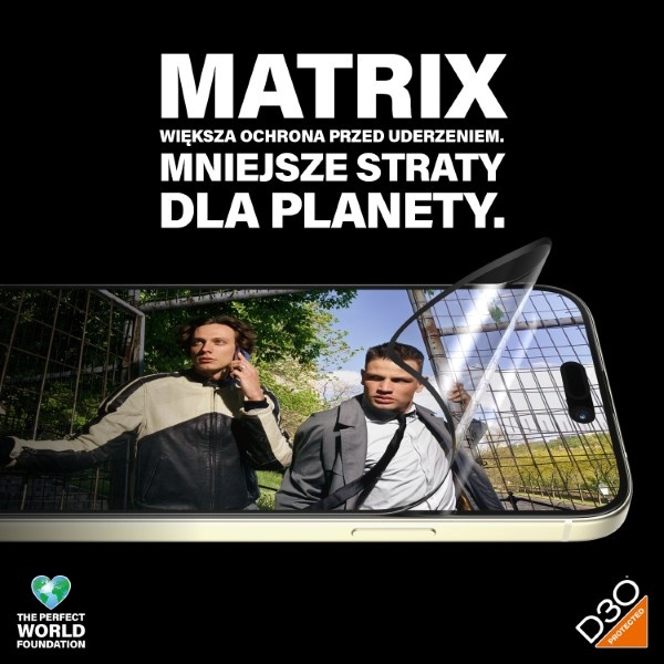 PanzerGlass Matrix D3O UWF iPhone 15Plus 6.7" Ultra-Wide-Fit rPET Screen Protection Easy Aligner Included 2819 hybryda