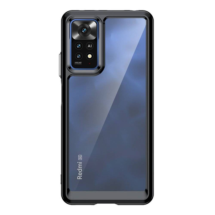 Etui Outer Space Case Etui Xiaomi Poco X5 5G / Redmi Note 12 5G Pokrowiec Z Elastyczną Ramką Czarne Case