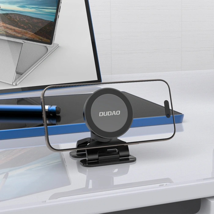 Uchwyt samochdowy Dudao F25 kompatybilny z MagSafe na deskę rozdzielczą lub szybę - czarny