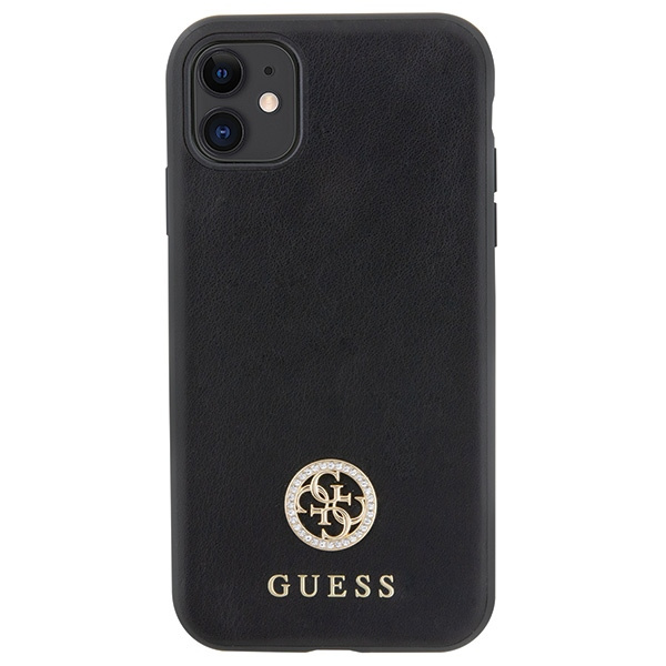Etui Guess GUHCN61PS4DGPK iPhone 11 / Xr 6.1" czarny/black hardcase Strass Metal Logo Case