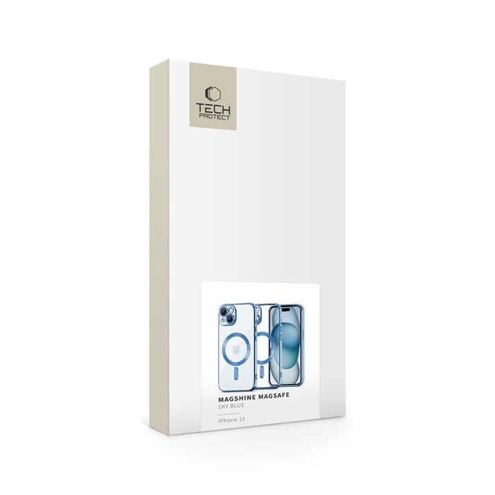Etui Tech-protect Magshine Magsafe Iphone 15 Sky Blue Case