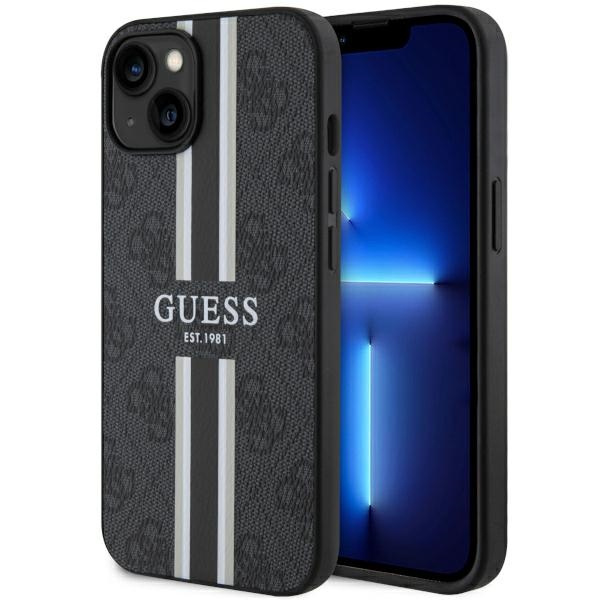 Etui Guess GUHMP14MP4RPSK iPhone 14 Plus 6,7" czarny/black hardcase 4G Printed Stripes MagSafe Case