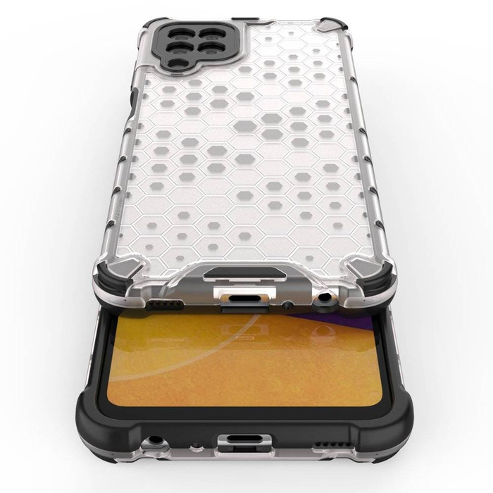 Honeycomb etui pancerny pokrowiec z żelową ramką Samsung Galaxy A22 4G przezroczysty