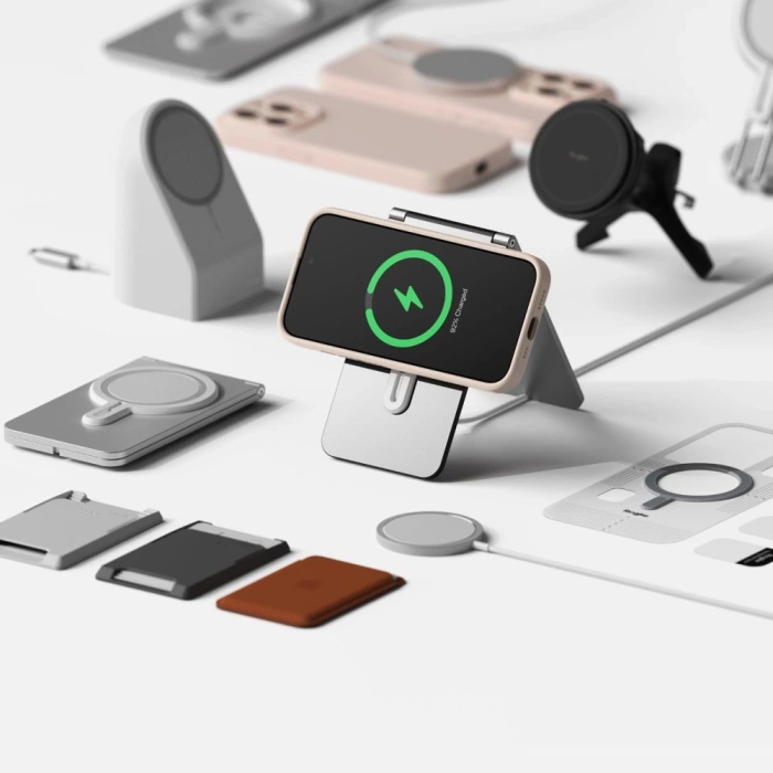 Etui Ringke Silicone Magnetic Magsafe iPhone 15 Pro Pink Sand Case