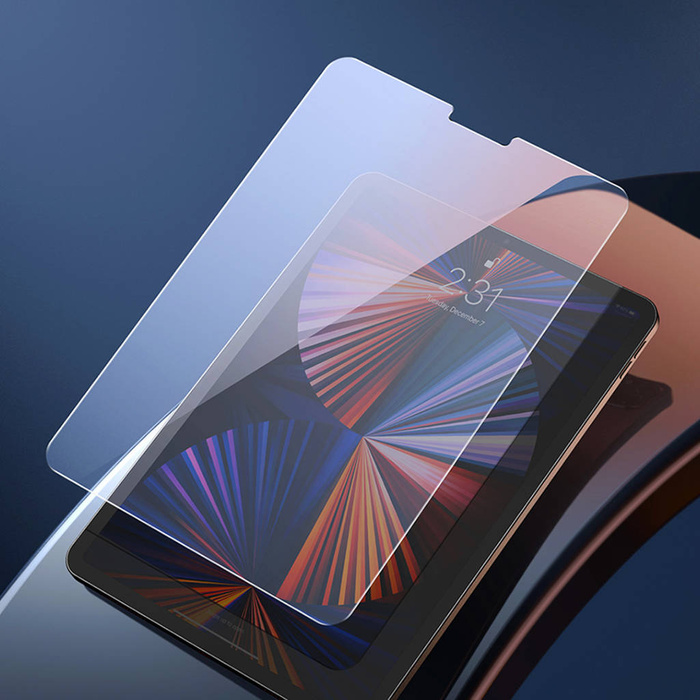 Baseus 2x Full-glass film 0,3mm folia do iPad Pro 12.9'' 2021 (5 gen.) / 2020 (4 gen.) / 2018 (3 gen.) z zestawem montażowym