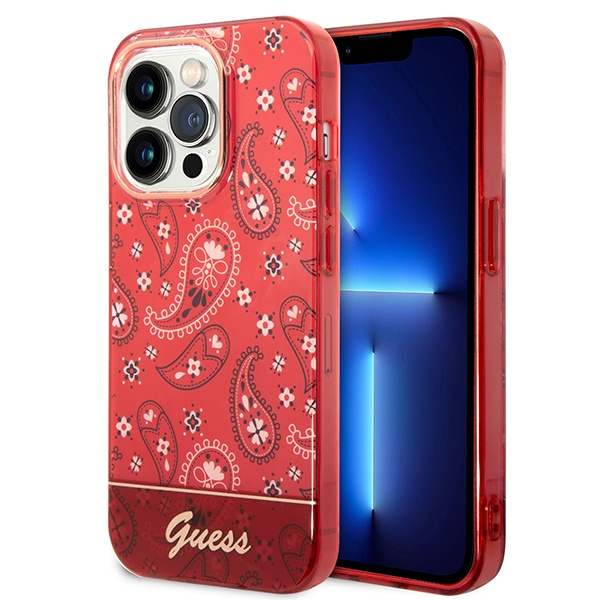 Etui GUESS Apple iPhone 14 Pro Max Bandana Paisley Czerwony Hardcase