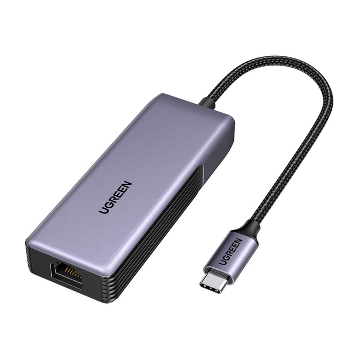 Adapter sieciowy Ugreen UGCM848USB-C do RJ45  , 5GbE (czarny)