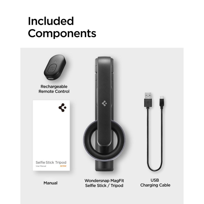 Kijek Spigen S570w Magsafe Bluetooth Selfie Stick Tripod Black