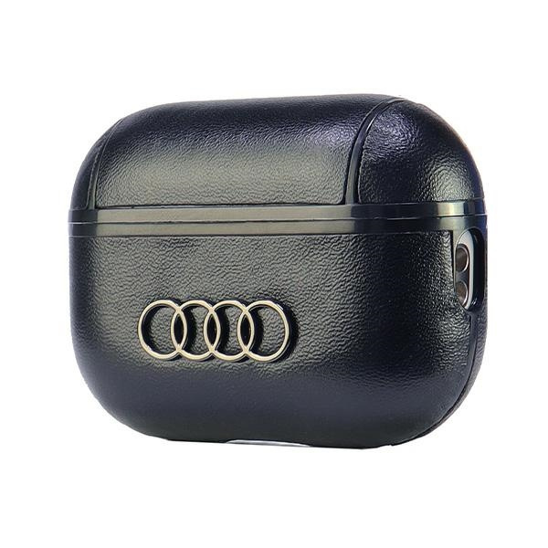 Audi Leather Big Logo AirPods Pro 2cover czarny/black AU-APP2-GT/D3-BK