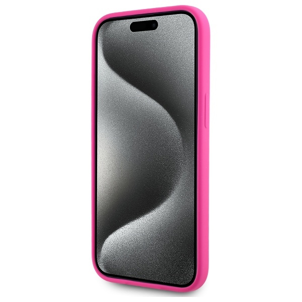Karl Lagerfeld KLHMP15SSKHPPLF iPhone 15  6.1" fuksja/fuschia hardcase Silicone Karl Head Print MagSafe
