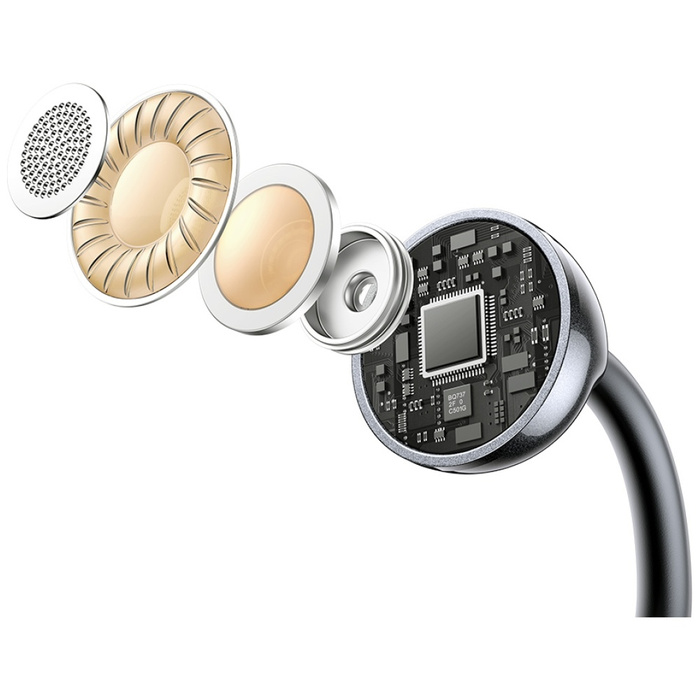 Słuchawki Bluetooth USAMS Echo R02       Clip-on bezprzewodowe szary