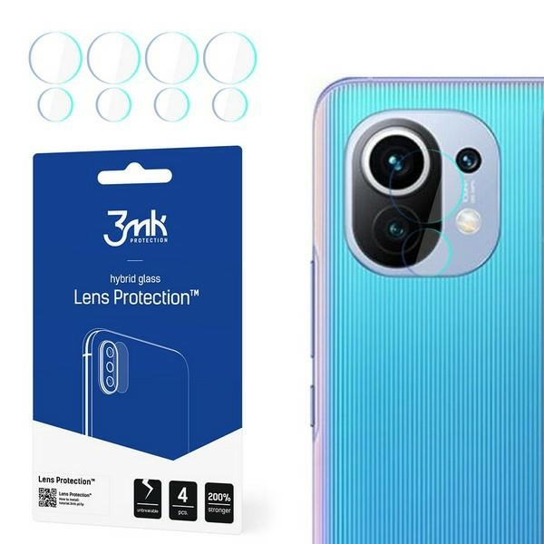 Szkło Hybrydowe 3MK Xiaomi Mi 11 Lens Protect Ochrona Na Obiektyw Aparatu 4szt Glass