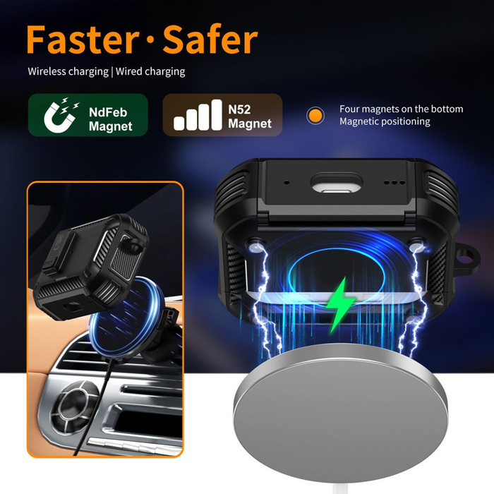 TECH-PROTECT CARBONOX MAGSAFE APPLE AIRPODS PRO 3 BLACK