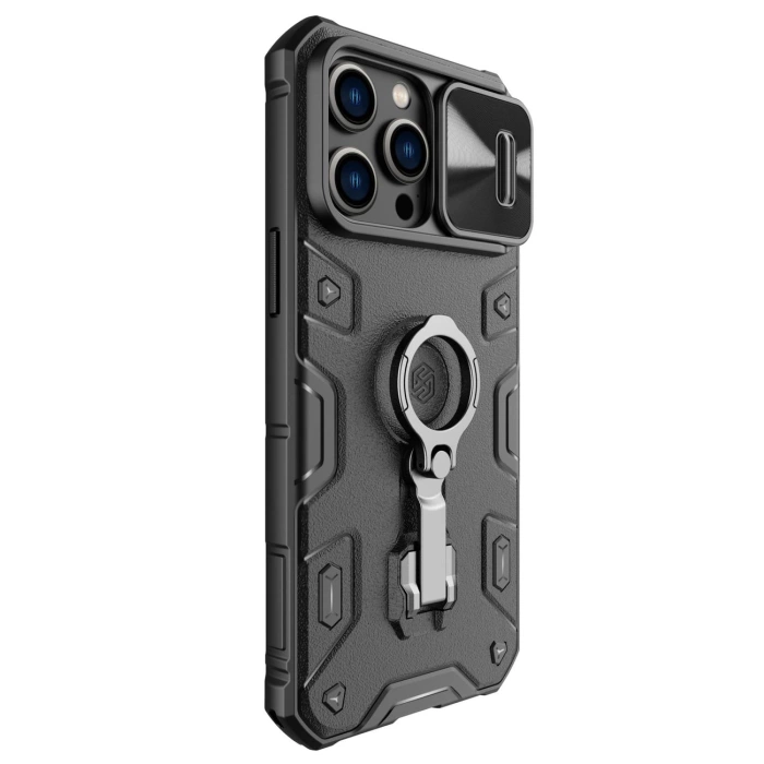 Etui Nillkin CamShield Armor Pro Magnetic Case etui iPhone 14 Pro Max magnetyczny pokrowiec MagSafe z osłoną na aparat czarne