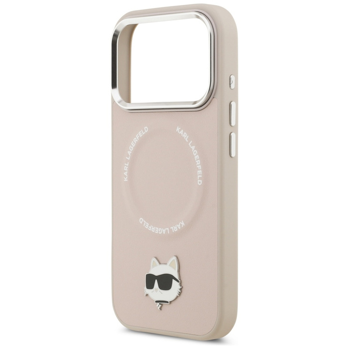 Etui Karl Lagerfeld Choupette Pin        MagSafe do iPhone 17 Pro Max różowy