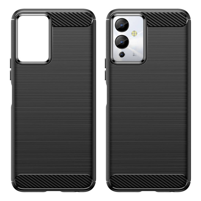 Etui Carbon Case etui do Infinix Note 12i elastyczny silikonowy karbonowy pokrowiec czarne Case