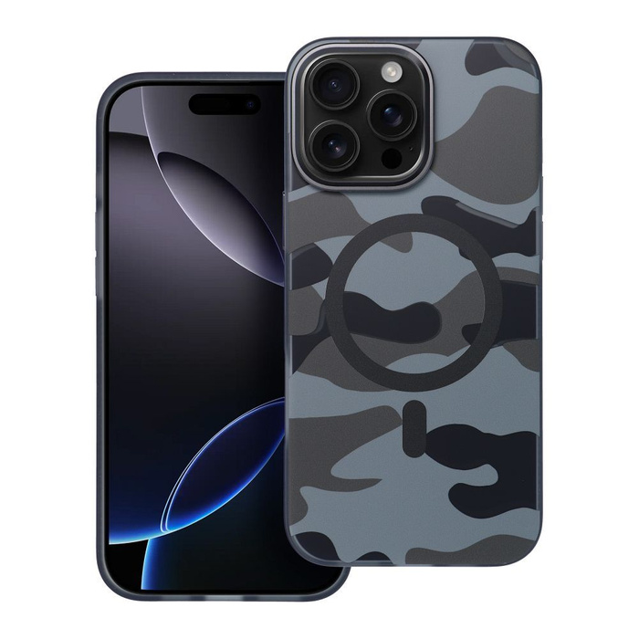 Etui na iPhone 16 PRO MAX Forcell F-Protect Levels Dual Layer 4D technology zgodny z MagSafe Military Drop-Test black camo