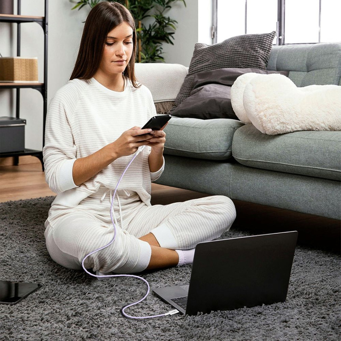 TECH-PROTECT ULTRABOOST LITE LIGHTNING CABLE PD27W/3A 200CM MAUVE