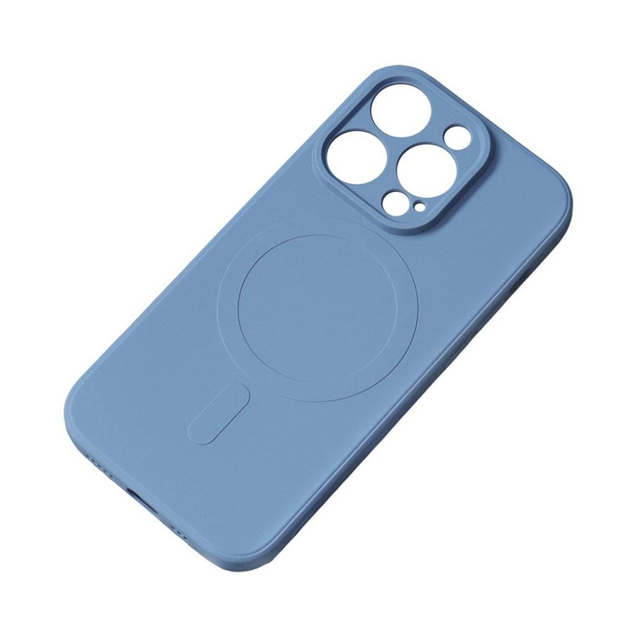Etui Silikonowe etui kompatybilne z MagSafe do iPhone 15 Pro Max  Silicone Case - granatowe Case