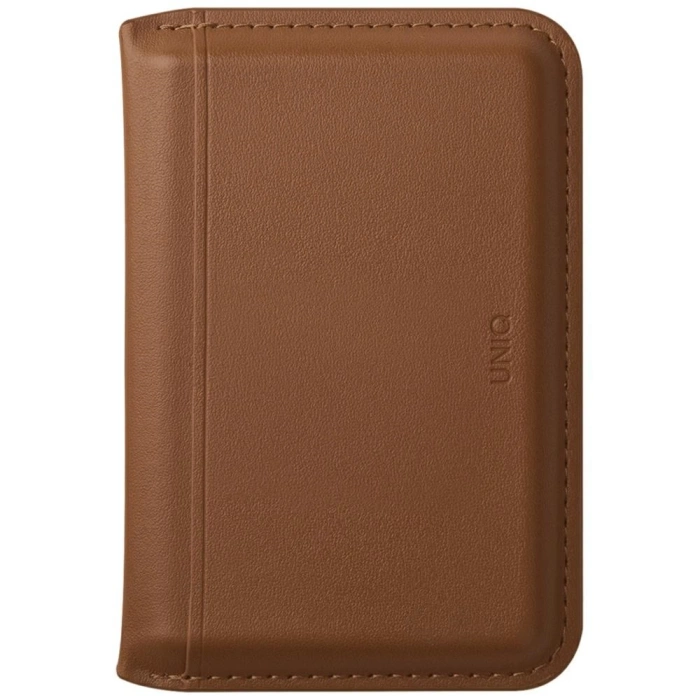 Magnetyczny portfel RFID UNIQ Lyden DS   stojak na telefon karmelowy