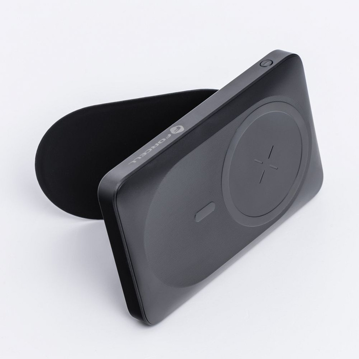 Powerbank zgodny z MagSafe Forcell F-Energy MagStand F10K2 QC3.0 PD 5A 20W 10000 mAh czarny