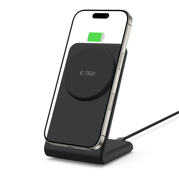 TECH-PROTECT QI15W-A38 MAGNETIC MAGSAFE WIRELESS CHARGER BLACK