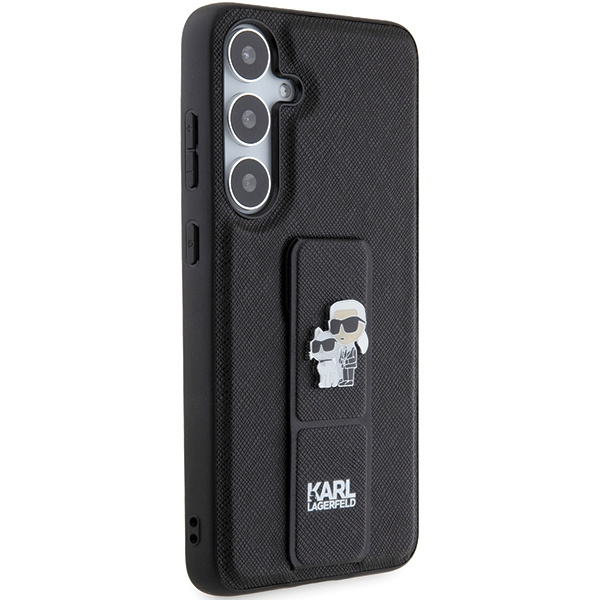 Etui Karl Lagerfeld KLHCS24MGSAKCPK Samsung Galaxy S24 Plus S926 czarny/black hardcase Gripstand Saffiano Karl&Choupette Pins Case