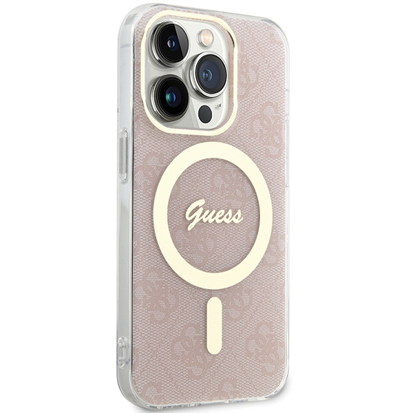 Etui Guess GUHMP15XH4STP iPhone 15 Pro Max 6.7" rózowy/pink hardcase IML 4G MagSafe Case