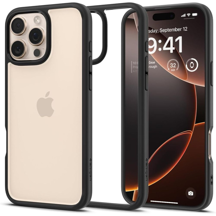 ETUI SPIGEN ULTRA HYBRID IPHONE 16 PRO MAX MATTE BLACK