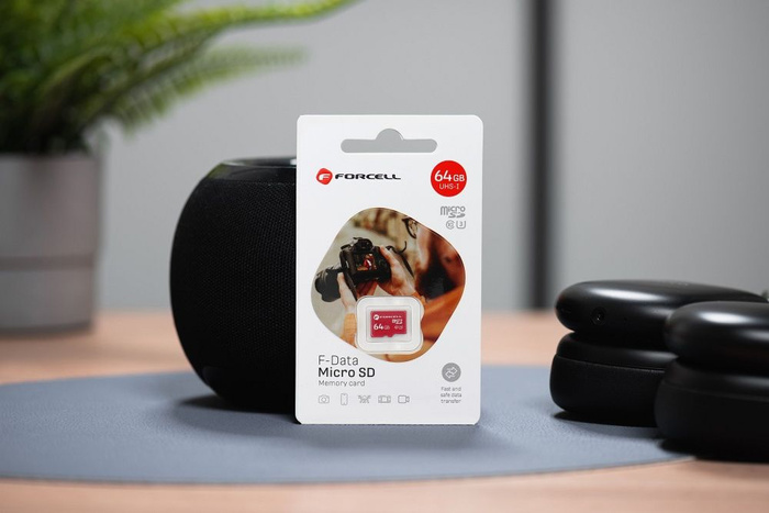 Karta microSD 64GB U3 class 10 Forcell F-Data czerwona