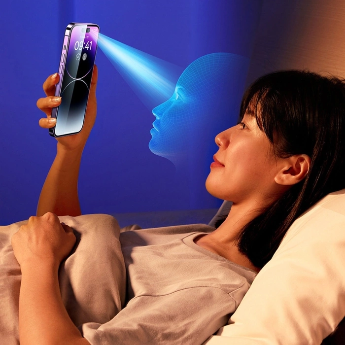 Szkło hartowane Baseus do iPhone 14 Pro Max na cały ekran z osłoną na głośnik 0.3mm + ramka montażowa