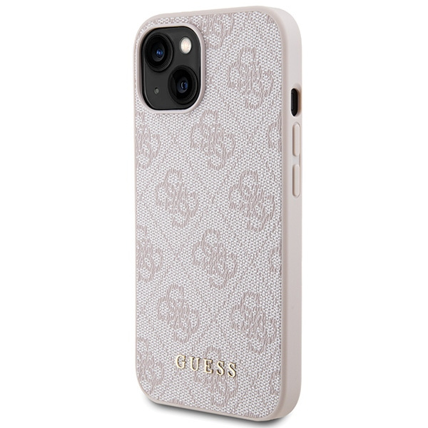 Etui Guess GUHCP15MG4GFPI iPhone 15 Plus 6.7" różowy/pink hard case 4G Metal Gold Logo Case