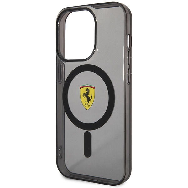 Etui Ferrari FEHMP14XURKK iPhone 14 Pro Max 6.7" czarny/black hardcase Translucent Magsafe Case