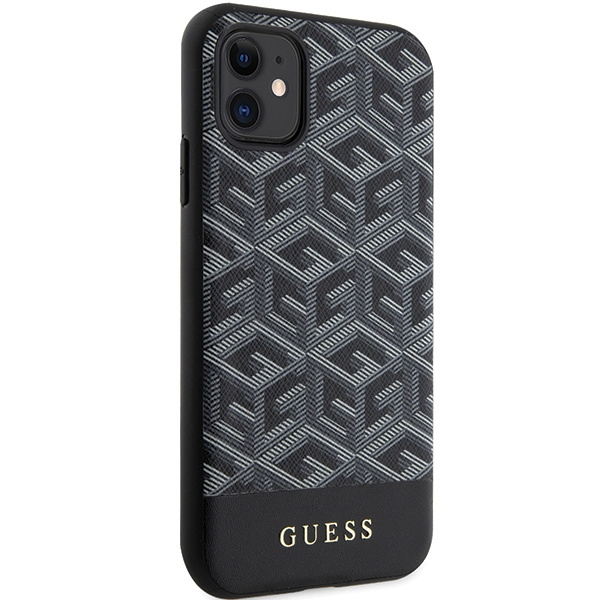 Etui Guess GUHMN61HGCFSEK iPhone 11 / Xr 6.1" czarny/black hardcase GCube Stripes MagSafe Case