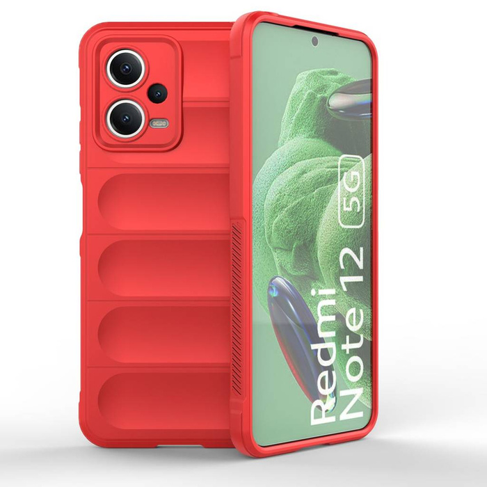 Etui Magic Shield Case etui do Xiaomi Redmi Note 12 5G / Poco X5 5G elastyczny pancerny pokrowiec czerwone Case
