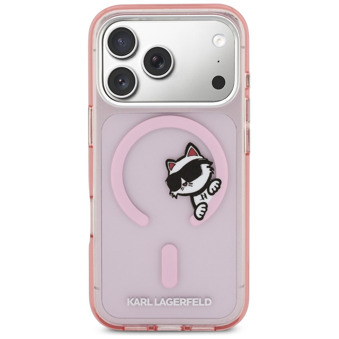 Etui Karl Lagerfeld IML Peekaboo MagSafe do iPhone 17 Pro Max różowy