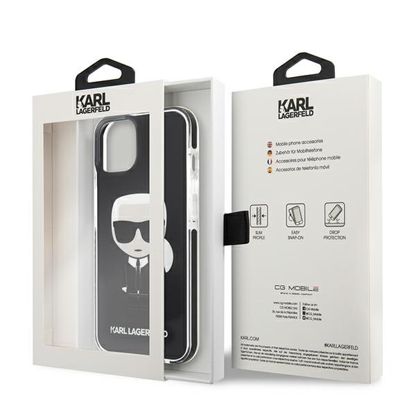 Etui KARL LAGERFELD Apple iPhone 13 Mini Iconik Karl Czarny Hardcase