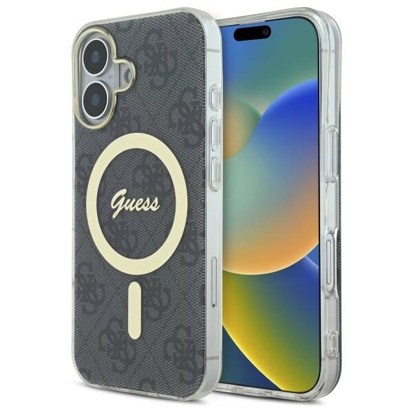 Etui Guess iPhone 16 6.1" czarny/black hardcase IML 4G MagSafe