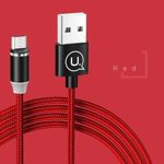 Kabel Pleciony Magnetyczny USAMS MicroUSB U-Sure 2.1A 1m  Czerwony