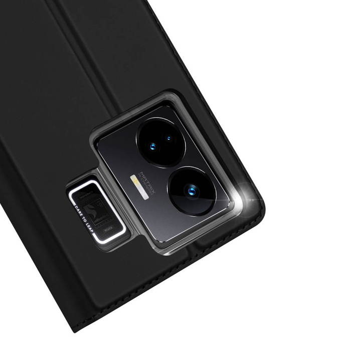 Etui Dux Ducis Skin Pro etui do Realme GT Neo 5 / Realme GT3 pokrowiec z klapką portfel na kartę podstawka czarne Case
