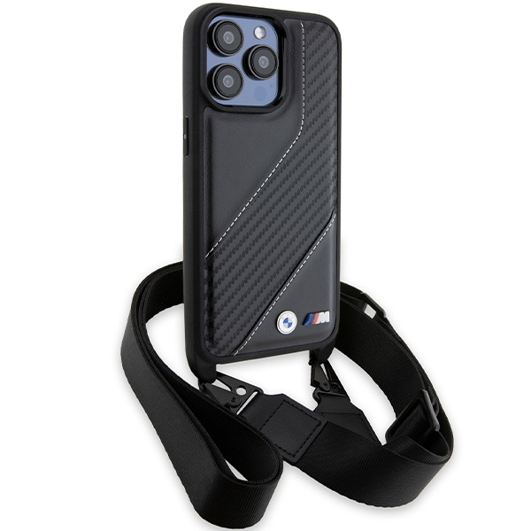 Etui Bmw Bmhcp15x23pscck Iphone 15 Pro Max 6.7" Czarny/black Hardcase M Edition Carbon Stripe & Strap Case