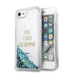 Etui GUESS Apple iPhone 6 7 8 SE 2020 Liquid Glitter Party Niebieski Hardcase