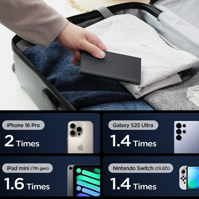 POWERBANK SPIGEN ESSENTAIL EA2210 POWER BANK 10000 MAH 22.5W BLACK