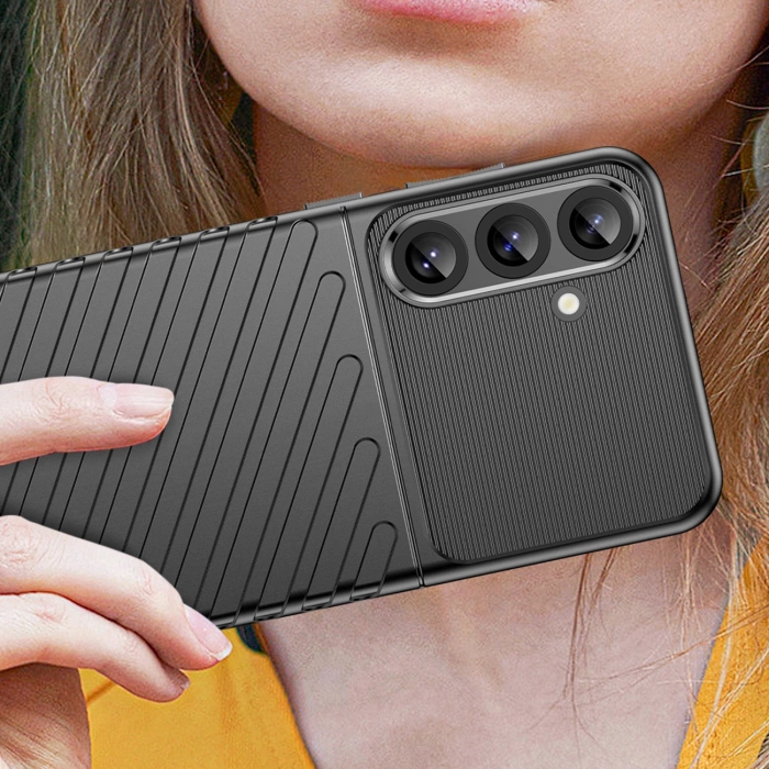 Thunder Case etui do Samsung Galaxy S25+ silikonowy pancerny pokrowiec - czarne