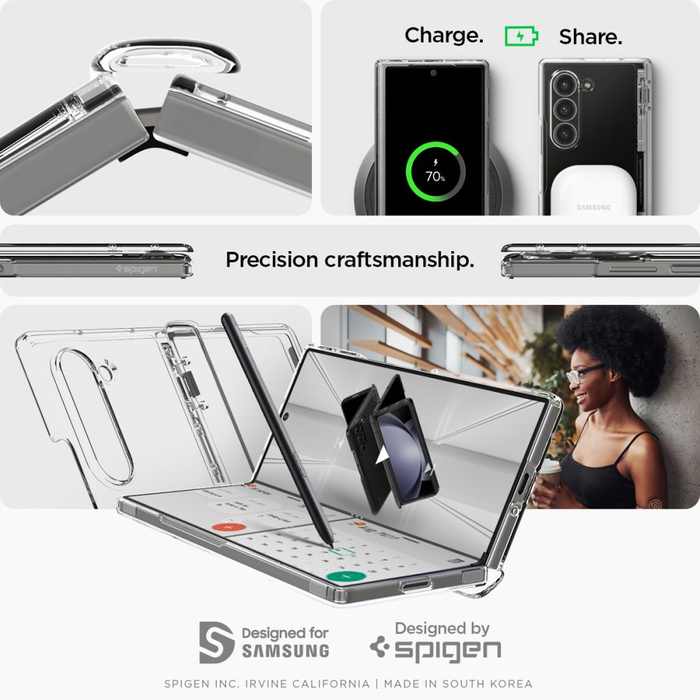 ETUI SPIGEN ULTRA HYBRID PRO GALAXY Z FOLD 6 CRYSTAL CLEAR