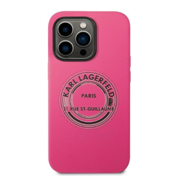 Etui KARL LAGERFELD Apple iPhone 14 Pro Silicone RSG Różowy Hardcase
